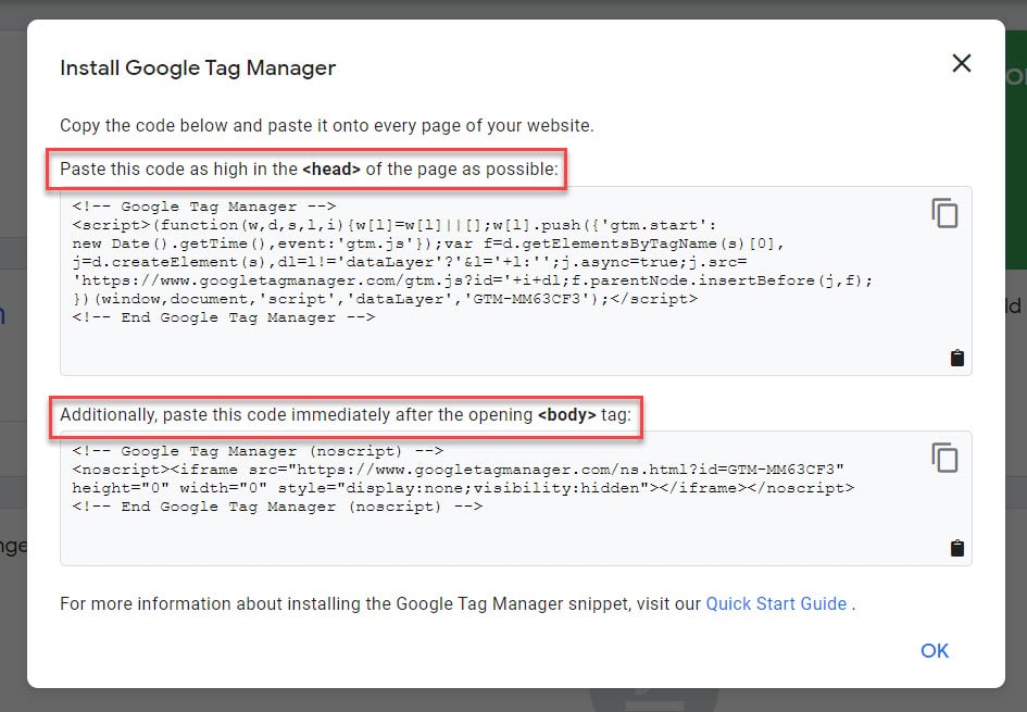 Instalando o Google Tag Manager