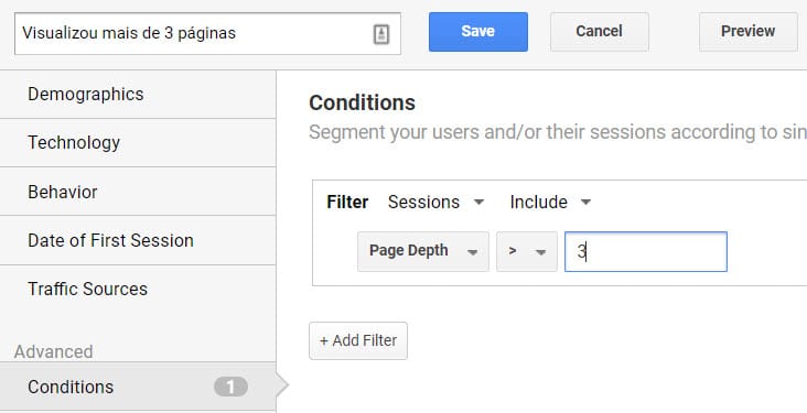 Creating a Filter in Google Analytics