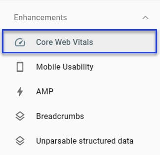 Core Web Vitals no Google Search Console